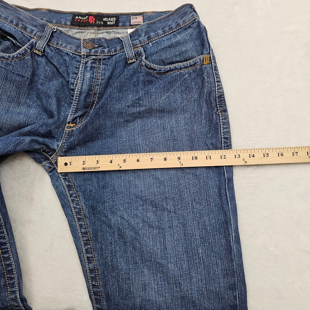 Ariat FR M4 Relaxed Boot Jeans Mens 34x35 Blue Denim Flame Resistant Workwear - Picture 9 of 13